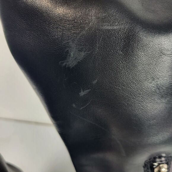 Steve Madden Bryanna Woman's Moto Boot Leather black Size 10 M - Picture 8 of 16